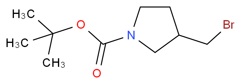 tert-butyl 3-(bromomethyl)pyrrolidine-1-carboxylate_分子结构_CAS_305329-97-9