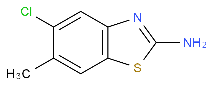 5-Chloro-6-methyl-benzothiazol-2-ylamine_分子结构_CAS_50850-98-1)