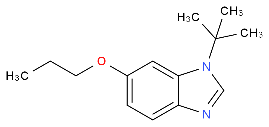 1-tert-butyl-6-propoxy-1H-1,3-benzodiazole_分子结构_CAS_1314988-55-0