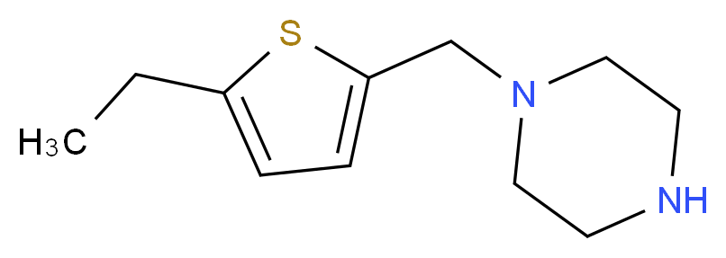 1-[(5-ethylthiophen-2-yl)methyl]piperazine_分子结构_CAS_)