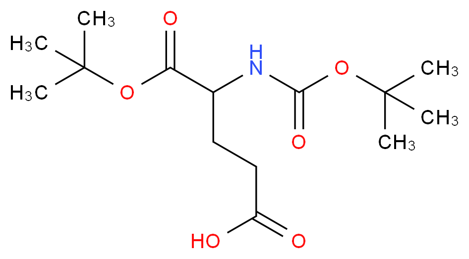 5-(tert-butoxy)-4-{[(tert-butoxy)carbonyl]amino}-5-oxopentanoic acid_分子结构_CAS_24277-39-2