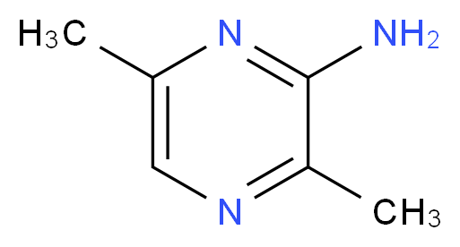 3,6-dimethylpyrazin-2-amine_分子结构_CAS_13134-38-8