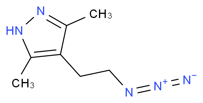 4-(2-azidoethyl)-3,5-dimethyl-1H-pyrazole_分子结构_CAS_423176-40-3