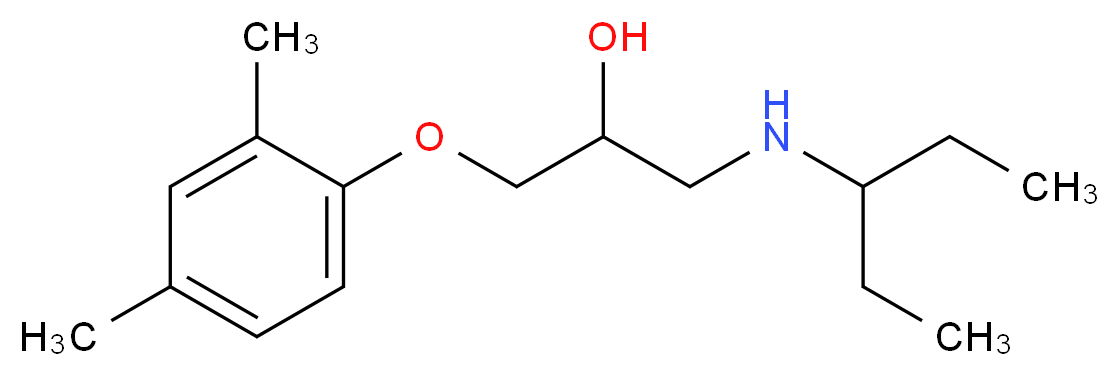 1-(2,4-dimethylphenoxy)-3-[(1-ethylpropyl)amino]-2-propanol_分子结构_CAS_)