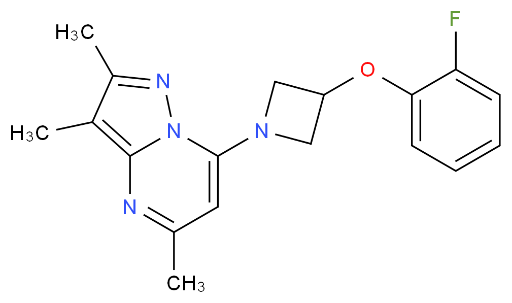 7-[3-(2-fluorophenoxy)-1-azetidinyl]-2,3,5-trimethylpyrazolo[1,5-a]pyrimidine_分子结构_CAS_)