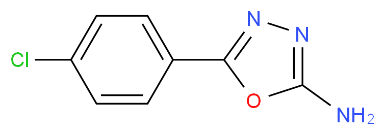 5-(4-chlorophenyl)-1,3,4-oxadiazol-2-amine_分子结构_CAS_2138-98-9