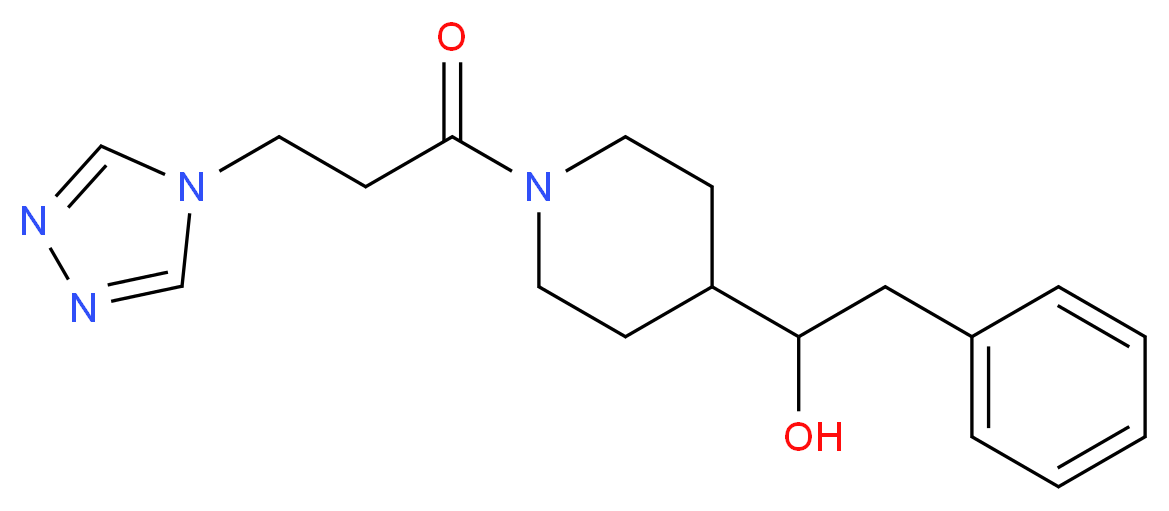 2-phenyl-1-{1-[3-(4H-1,2,4-triazol-4-yl)propanoyl]-4-piperidinyl}ethanol_分子结构_CAS_)