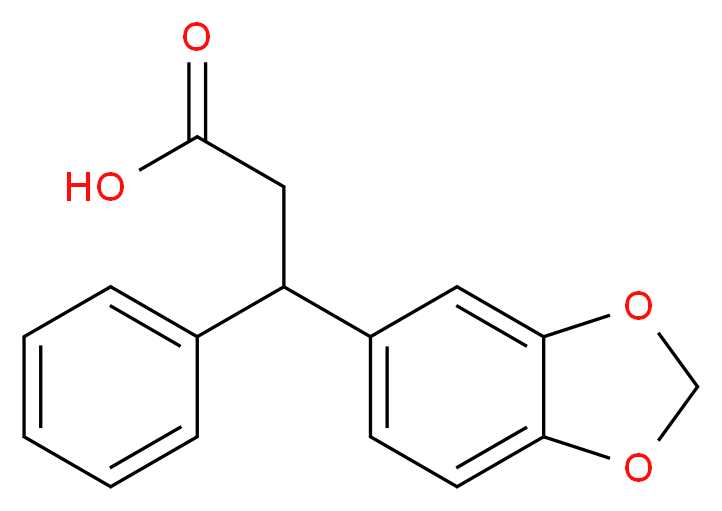 3-(1,3-Benzodioxol-5-yl)-3-phenylpropanoic acid_分子结构_CAS_)