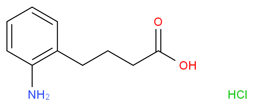 4-(2-aminophenyl)butanoic acid hydrochloride_分子结构_CAS_56182-28-6