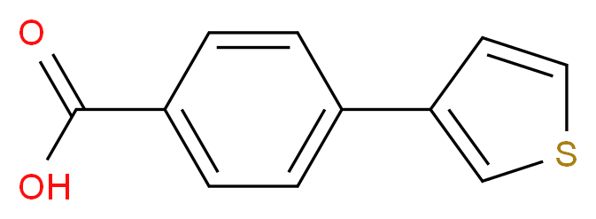 4-(thiophen-3-yl)benzoic acid_分子结构_CAS_29886-64-4