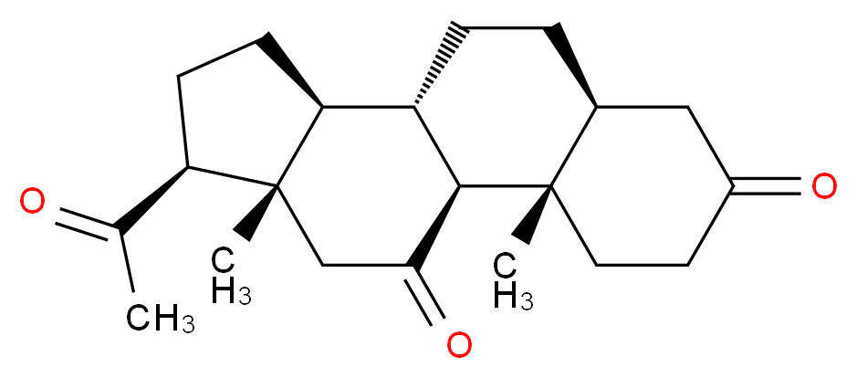 5α-孕烷-3,11,20-三酮_分子结构_CAS_2089-06-7)