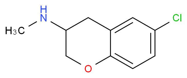 (6-CHLORO-CHROMAN-3-YL)-METHYLAMINE_分子结构_CAS_885271-38-5)