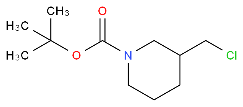 tert-Butyl 3-(chloromethyl)tetrahydro-1(2H)-pyridinecarboxylate_分子结构_CAS_)