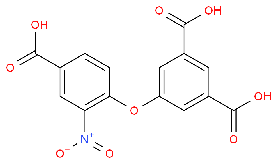 5-(4-carboxy-2-nitrophenoxy)benzene-1,3-dicarboxylic acid_分子结构_CAS_143193-46-8