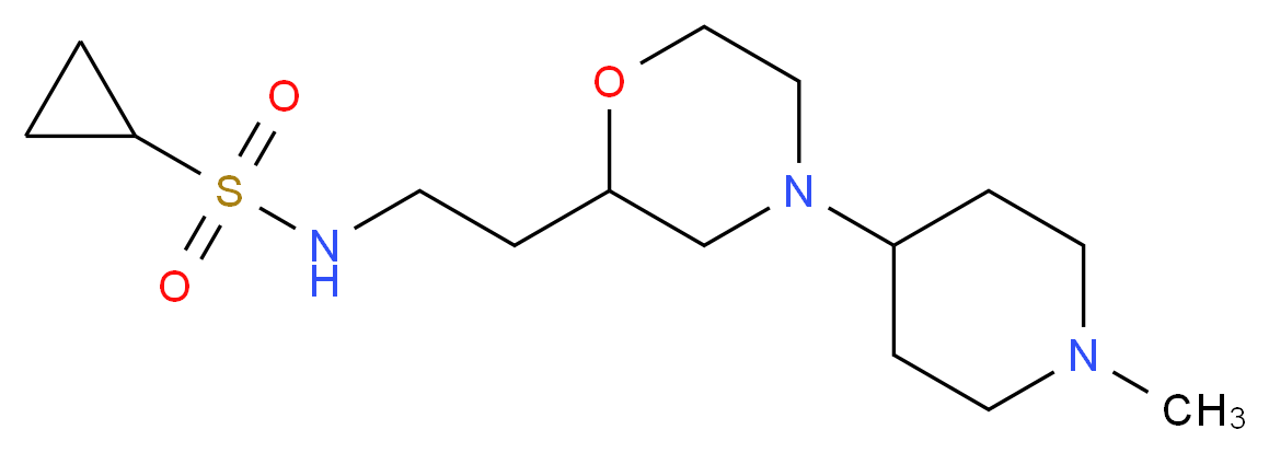 N-{2-[4-(1-methylpiperidin-4-yl)morpholin-2-yl]ethyl}cyclopropanesulfonamide_分子结构_CAS_)