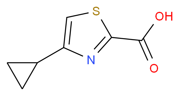 4-Cyclopropyl-1,3-thiazole-2-carboxylic acid_分子结构_CAS_1083274-67-2)