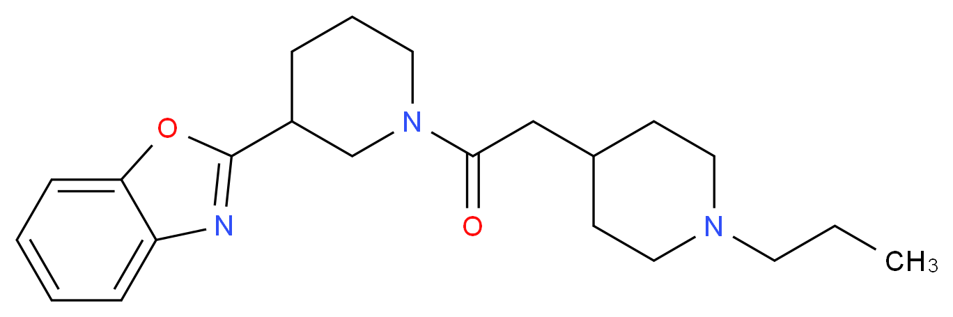 2-{1-[(1-propylpiperidin-4-yl)acetyl]piperidin-3-yl}-1,3-benzoxazole_分子结构_CAS_)