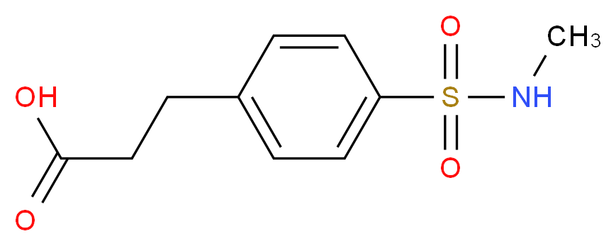 3-[4-(methylsulfamoyl)phenyl]propanoic acid_分子结构_CAS_842975-38-6