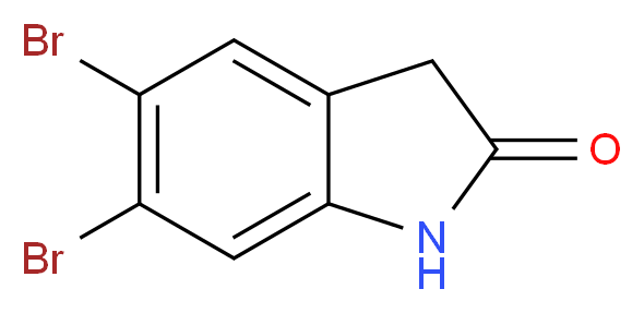 5,6-Dibromoindolin-2-one_分子结构_CAS_612487-49-7)