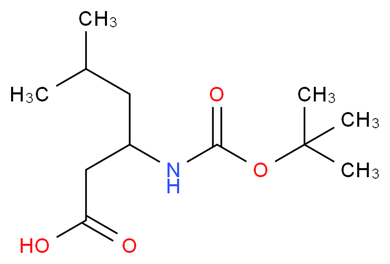 3-(TERT-BUTOXYCARBONYLAMINO)-5-METHYLHEXANOIC ACID_分子结构_CAS_132549-43-0)