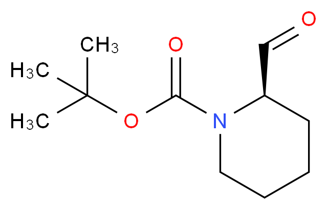 tert-butyl (2R)-2-formylpiperidine-1-carboxylate_分子结构_CAS_150521-32-7