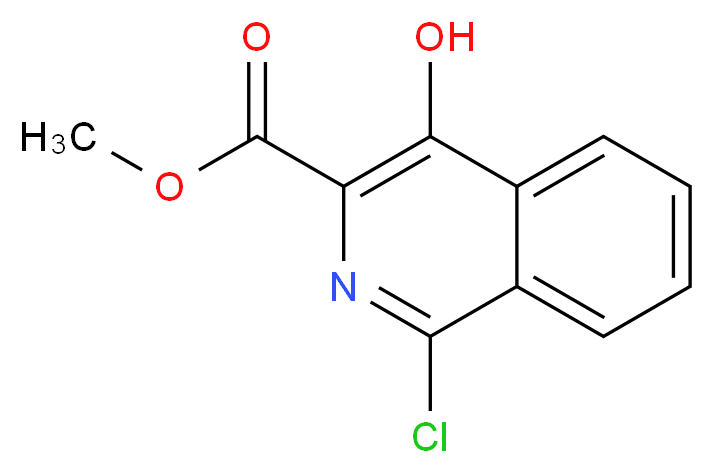 methyl 1-chloro-4-hydroxyisoquinoline-3-carboxylate_分子结构_CAS_223388-20-3