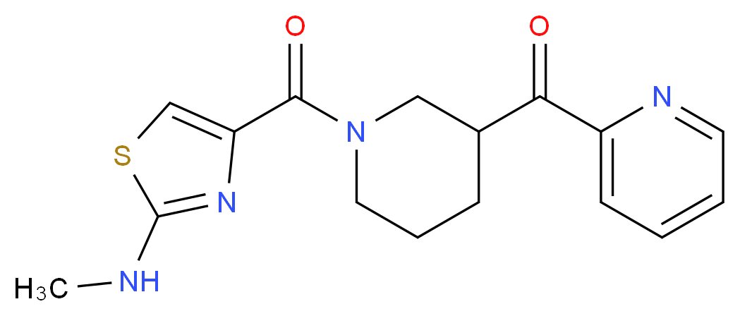 (1-{[2-(methylamino)-1,3-thiazol-4-yl]carbonyl}piperidin-3-yl)(pyridin-2-yl)methanone_分子结构_CAS_)