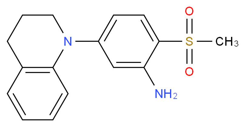 5-[3,4-Dihydro-1(2H)-quinolinyl]-2-(methylsulfonyl)aniline_分子结构_CAS_)