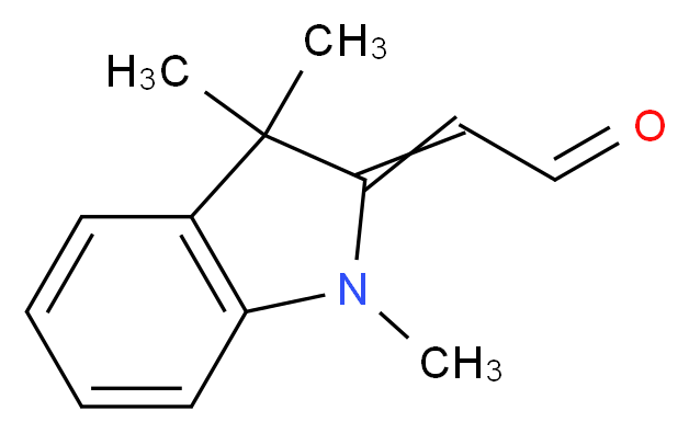 2-(1,3,3-trimethyl-2,3-dihydro-1H-indol-2-ylidene)acetaldehyde_分子结构_CAS_84-83-3