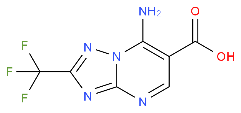 7-amino-2-(trifluoromethyl)-[1,2,4]triazolo[1,5-a]pyrimidine-6-carboxylic acid_分子结构_CAS_1211464-08-2