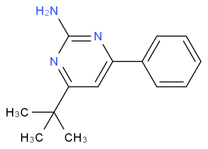 4-tert-butyl-6-phenyl-2-pyrimidinamine_分子结构_CAS_313505-80-5)