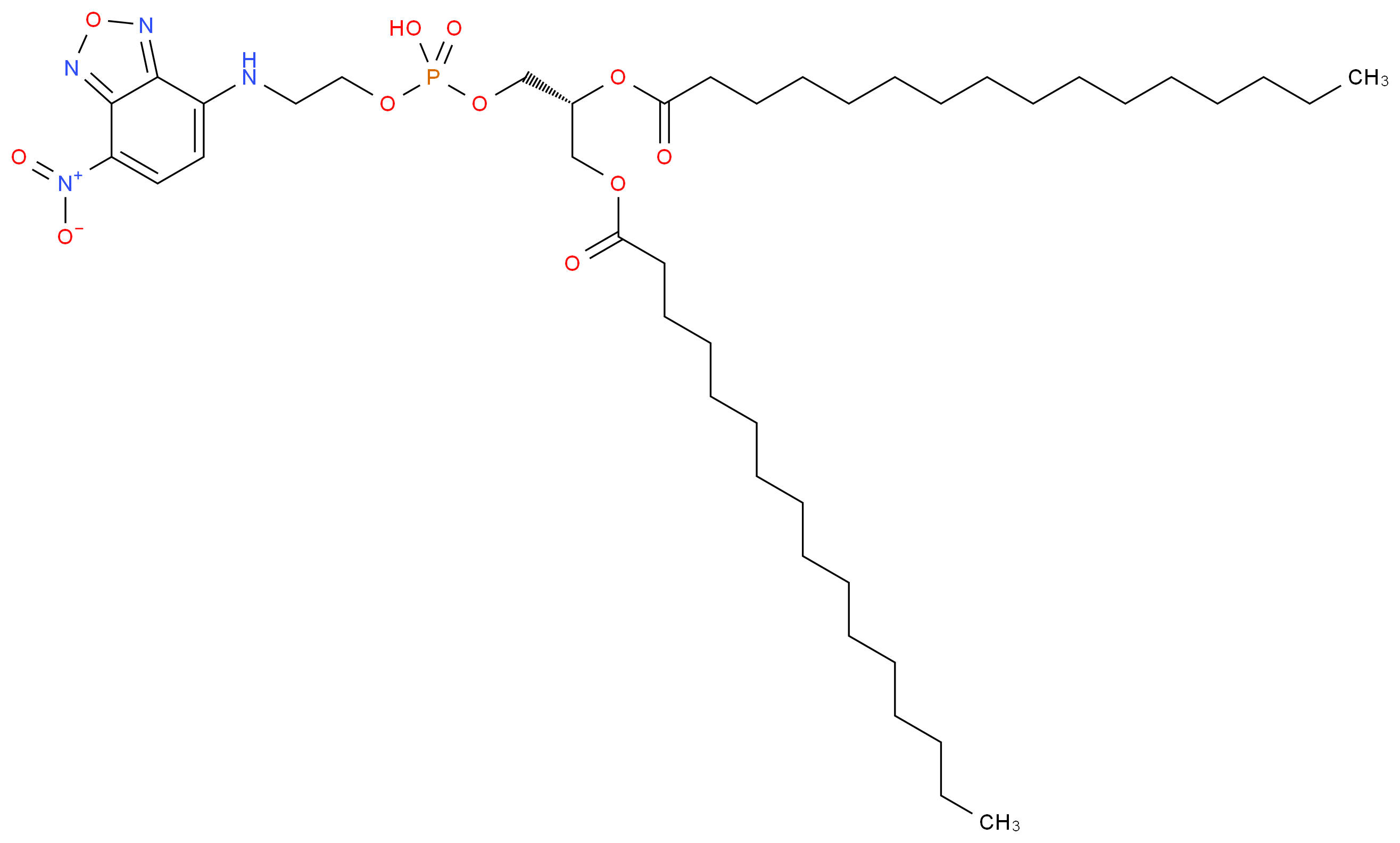 [(2R)-2,3-bis(hexadecanoyloxy)propoxy]({2-[(7-nitro-2,1,3-benzoxadiazol-4-yl)amino]ethoxy})phosphinic acid_分子结构_CAS_92605-64-6