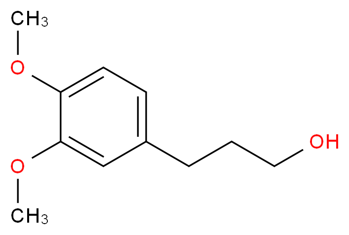 3-(3,4-dimethoxyphenyl)propan-1-ol_分子结构_CAS_3929-47-3