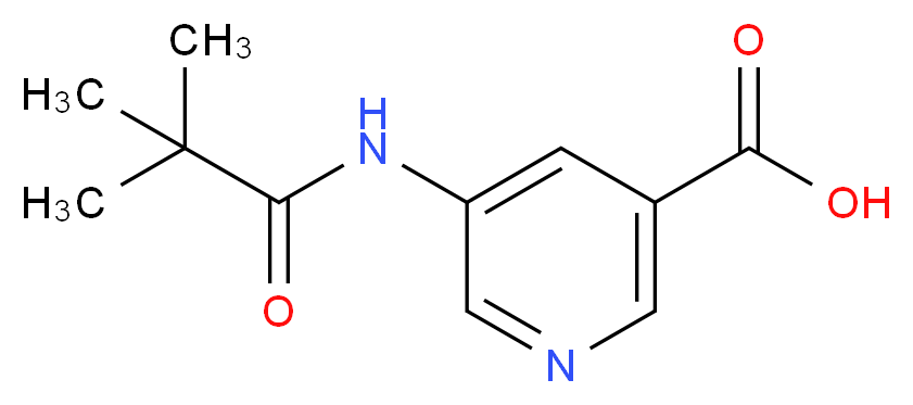 5-(2,2-Dimethyl-propionylamino)-nicotinic acid_分子结构_CAS_879326-77-9)