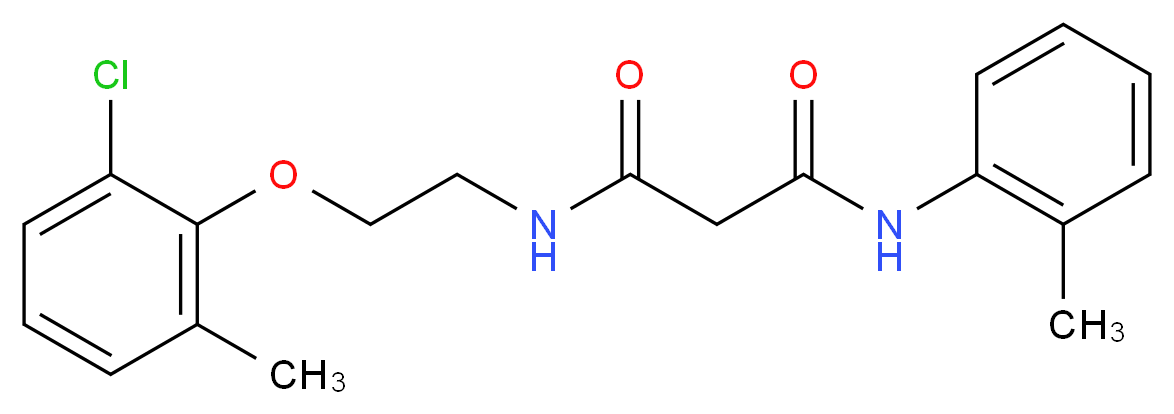 N-[2-(2-chloro-6-methylphenoxy)ethyl]-N'-(2-methylphenyl)malonamide_分子结构_CAS_)