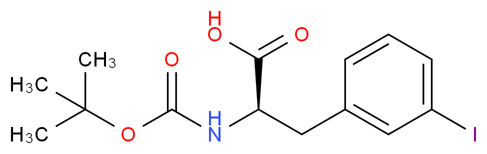 3-Iodo-L-phenylalanine, N-BOC protected_分子结构_CAS_273221-75-3)