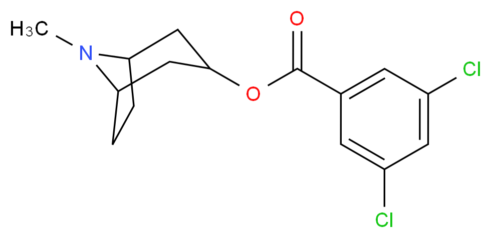 8-methyl-8-azabicyclo[3.2.1]octan-3-yl 3,5-dichlorobenzoate_分子结构_CAS_40796-97-2