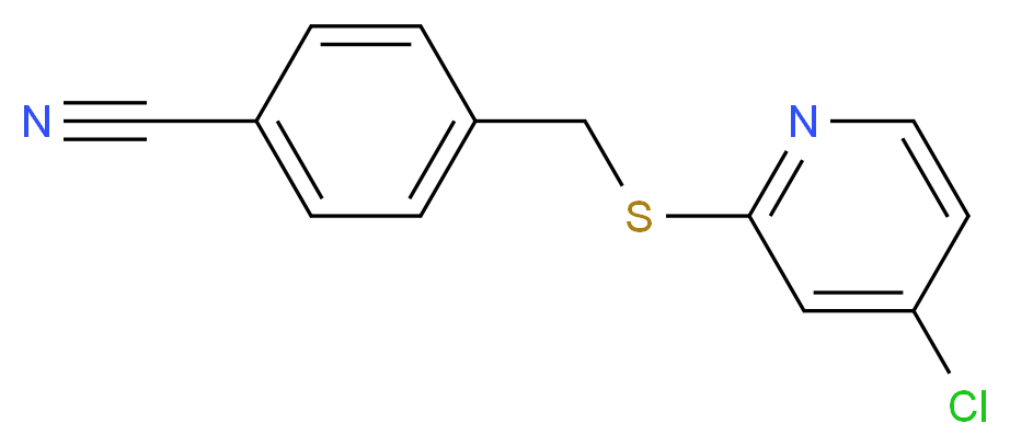 4-{[(4-chloropyridin-2-yl)sulfanyl]methyl}benzonitrile_分子结构_CAS_1346707-57-0