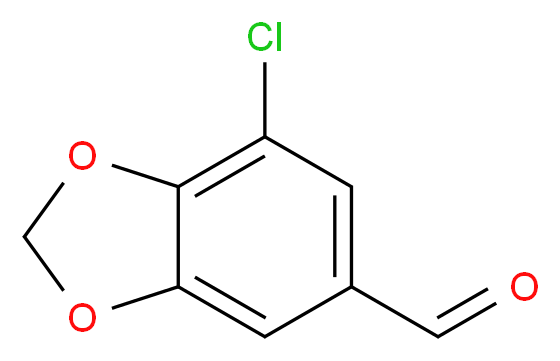 7-Chloro-benzo[1,3]dioxole-5-carbaldehyde_分子结构_CAS_)