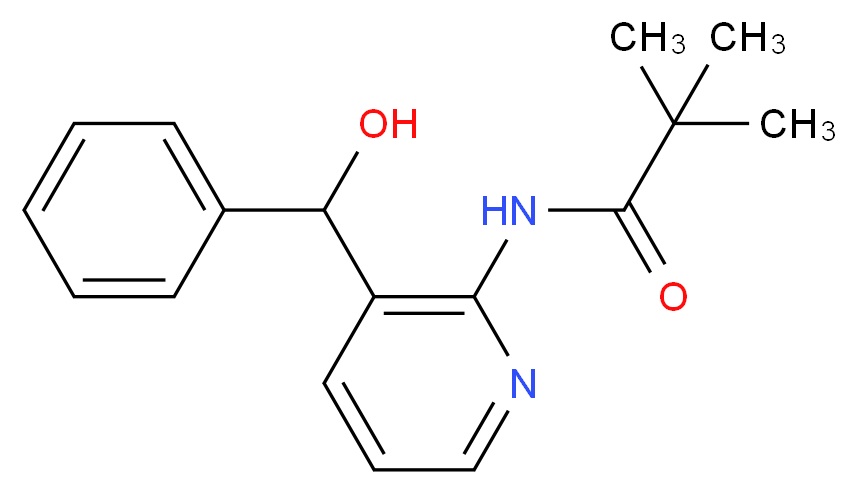 2-Pivaloylamino-3-(α-hydroxybenzyl)pyridine_分子结构_CAS_86847-67-8)