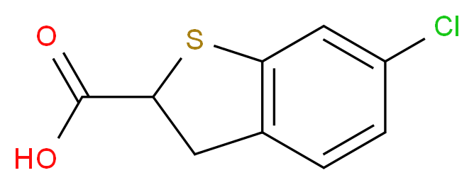 6-chloro-2,3-dihydro-1-benzothiophene-2-carboxylic acid_分子结构_CAS_)