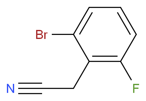 2-溴-6-氟苯乙腈_分子结构_CAS_936693-22-0)