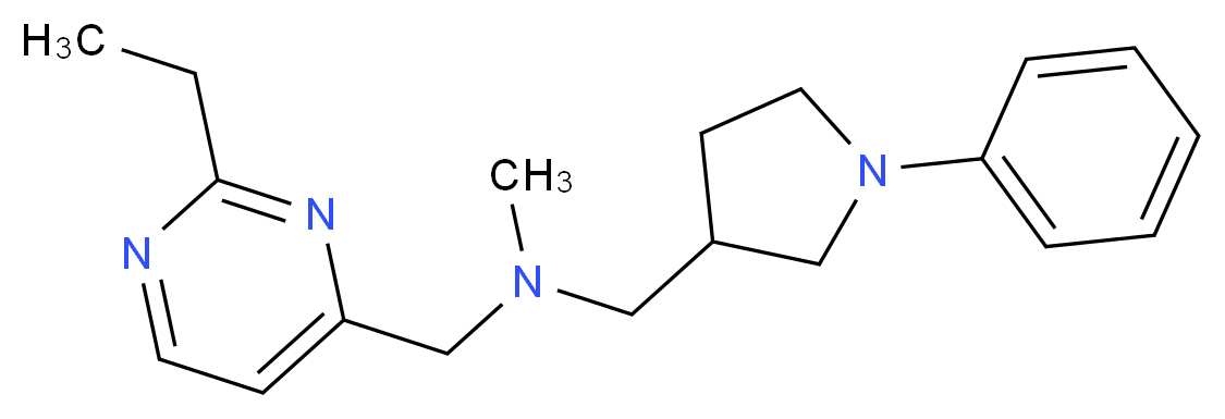 1-(2-ethylpyrimidin-4-yl)-N-methyl-N-[(1-phenylpyrrolidin-3-yl)methyl]methanamine_分子结构_CAS_)