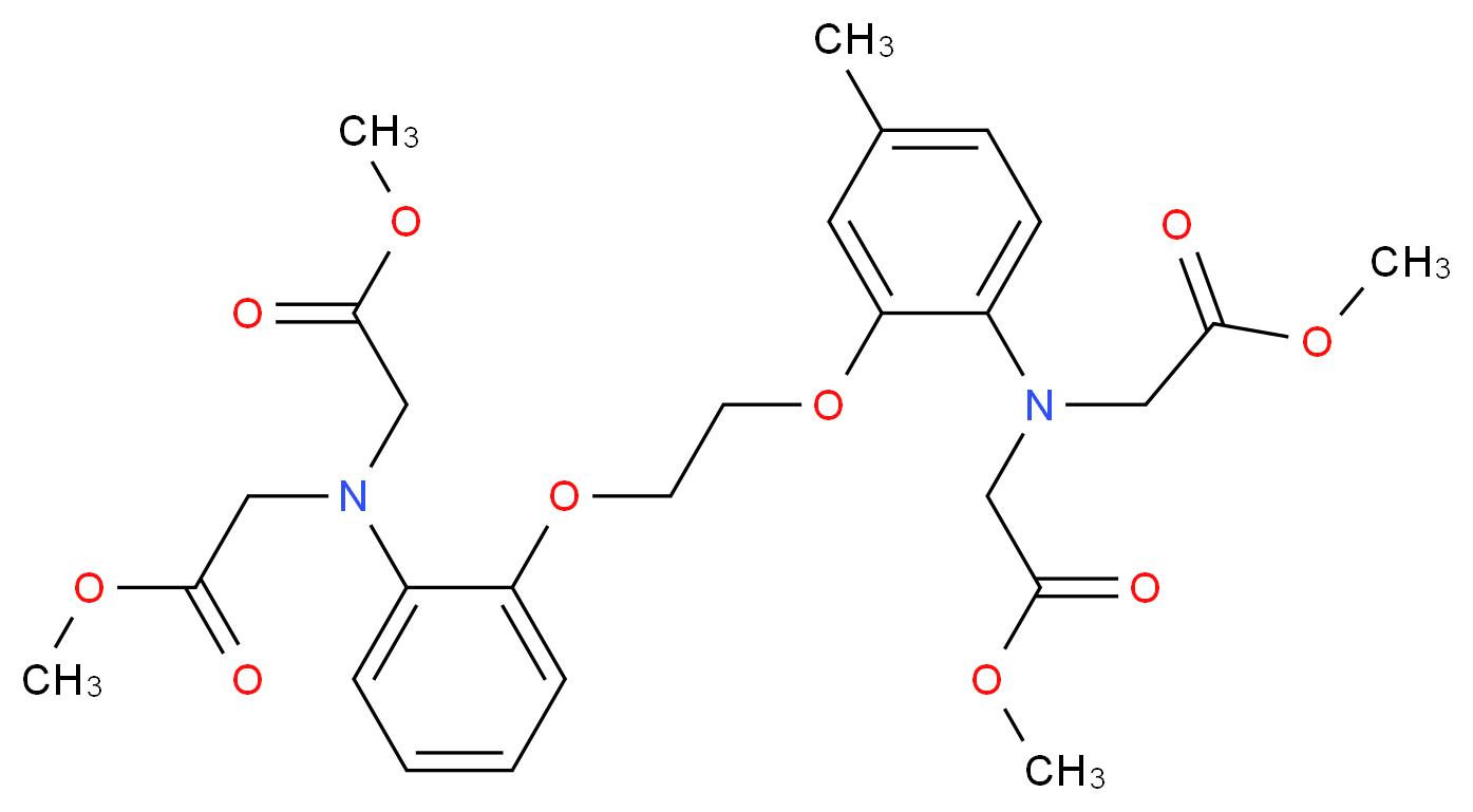 methyl 2-{[2-(2-{2-[bis(2-methoxy-2-oxoethyl)amino]phenoxy}ethoxy)-4-methylphenyl](2-methoxy-2-oxoethyl)amino}acetate_分子结构_CAS_96315-10-5