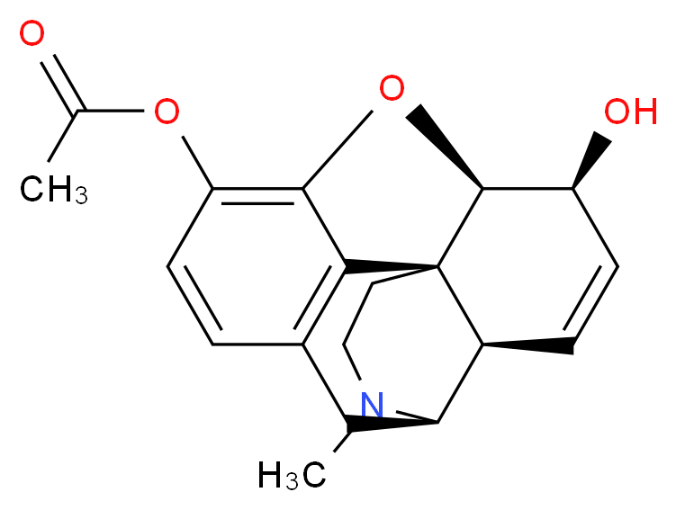 3-Monoacetylmorphine_分子结构_CAS_5140-28-3)