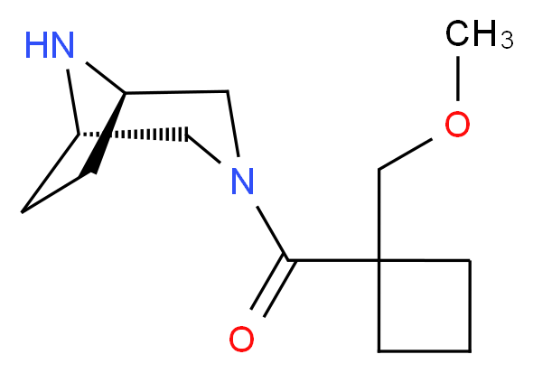 (1R*,5S*)-3-{[1-(methoxymethyl)cyclobutyl]carbonyl}-3,8-diazabicyclo[3.2.1]octane_分子结构_CAS_)