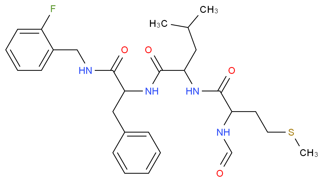 N-(1-{[(2-fluorophenyl)methyl]carbamoyl}-2-phenylethyl)-2-[2-formamido-4-(methylsulfanyl)butanamido]-4-methylpentanamide_分子结构_CAS_112898-02-9