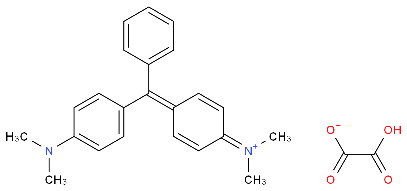 4-{[4-(dimethylamino)phenyl](phenyl)methylidene}-N,N-dimethylcyclohexa-2,5-dien-1-iminium hydrogen oxalate_分子结构_CAS_2437-29-8