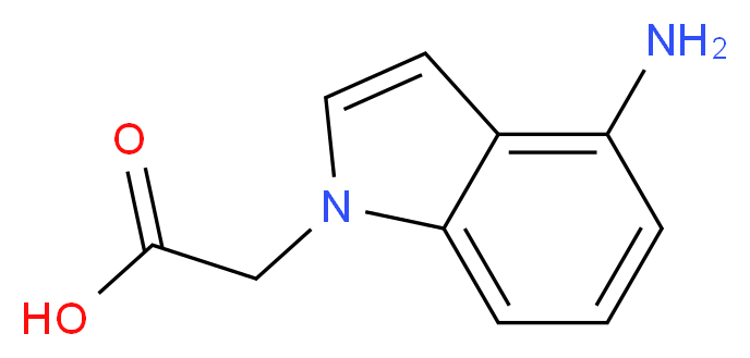 2-(4-amino-1H-indol-1-yl)acetic acid_分子结构_CAS_)