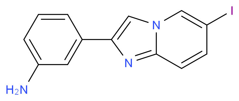 3-(6-Iodoimidazo[1,2-a]pyridin-2-yl)aniline_分子结构_CAS_866018-05-5)